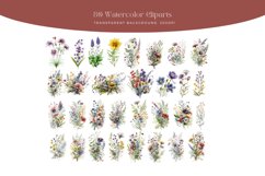 Watercolor Wildflower Clipart Product Image 3