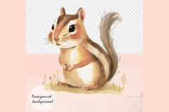 80 Watercolor Woodland Forest Animals Cottage PNG Clip Arts Product Image 8