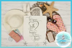 Let Your Faith Be Bigger Than Your Fear Quote SVG Product Image 4