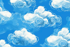 Clouds in the Sky with a Blue Background Wallpaper Product Image 1