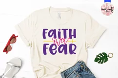Faith over fear - Easter SVG EPS DXF PNG File Product Image 2