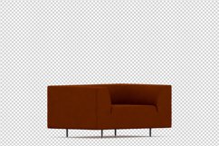 Isometric Arm Chair 3D isolated render Product Image 1