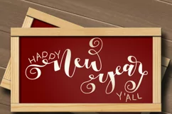 Happy new year yall sign svg, christmas svg Product Image 2