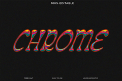 Vibrant Chrome Font Display, Perfect for Graphic Design Product Image 1