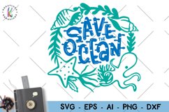 Summer svg save the ocean clipart Product Image 1