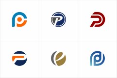 SET OF initial letter P logo vector design Product Image 2