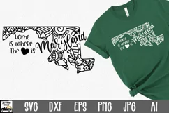 Maryland Mandala SVG File - Home is Where the Heart Is SVG Product Image 1
