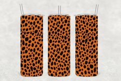 Pumpkin Leopard Pattern Tumbler Sublimation Product Image 1