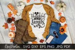 So Thankful For My Family Thanksgiving Turkey Day Product Image 1