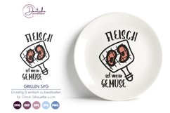Fleisch ist mein Gemüse SVG | Grillen SVG Product Image 1