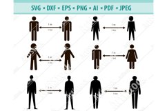 Social Distancing Svg, Stay safe svg, Distancing Eps, Dxf Product Image 1