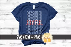 Joyful - Buffalo Plaid Christmas Mirror Word SVG PNG DXF Product Image 1