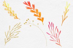 Watercolor &amp; Gold Botanical Clipart Product Image 6
