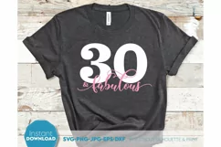 Birthday Shirt SVG, Happy Birthday gift SVG, Fabulous SVG Product Image 2
