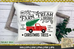 Farm Fresh Christmas Trees SVG | Christmas Sign SVG Product Image 1