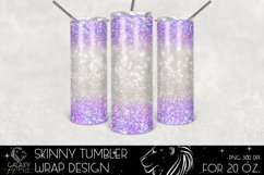 Purple Glitter Tumbler Sublimation, Tumbler Design PNG Product Image 1