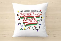 My Favorite Color is Christmas Lights SVG - PNG, DXF, EPS Product Image 4
