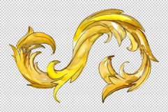 Gold monograms Watercolor png 4 Product Image 6