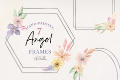 Pastel Floral Silver 7 Frames Flowers Watercolor Pretty Pink Product Image 1