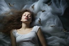 Dreamlike fantasy with woman and birds Product Image 1