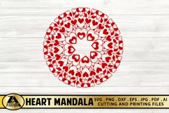 Valentine Heart Mandala SVG Floral Hearts SVG Valentines SVG Product Image 6