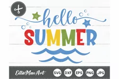 Hello summer SVG, Summer SVG, Summer Sign svg, Vacation Product Image 2