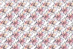 Watercolor alstroemeria floral seamless pattern textile Product Image 2