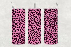 Ribbon Leopard Pattern Tumbler Sublimation Product Image 1