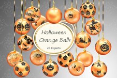 Halloween Orange Baubles Product Image 2