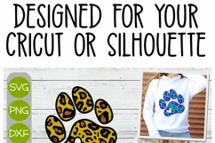 Dog Paw Cheetah Print - A Cricut Layered Cut File SVG Product Image 2