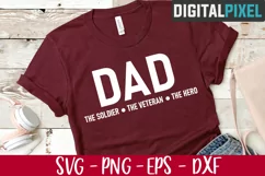 Dad Svg, The Soldier The Veteran The Hero Svg, Fathers Day Product Image 2