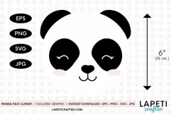 Panda face svg, eps, jpg, png, cute panda bear clipart Product Image 3