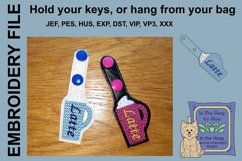 ITH Latte Drink Key Fob - Embroidery Design Product Image 2