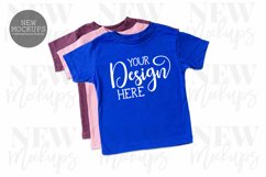 Royal Bella Canvas 3001T Kids Shirt, Flat Lay Toddler Mockup Product Image 1