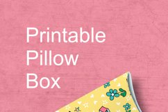 Printable Yellow Pillow Box for Small Gifts Print Cut Files Product Image 3