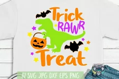 Halloween svg, Trick Rawr Treat svg, Cricut Cut Files, png Product Image 2