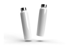 Rounded Long Bottle 3D Mockup Template Photoshop Product Image 2