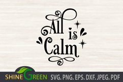 Arabesque Christmas Ornament SVG - All is Calm All is Bright Product Image 3