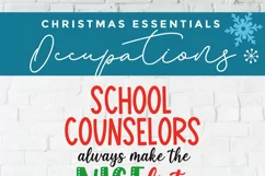 Christmas School Counselor svg - School Counselor nice list Product Image 4