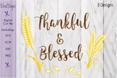 Happy Fall, Thankful, Blessed, quotes, Harvest, wheat Product Image 2