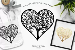 Heart Tree - Papercut Template SVG EPS DXF PNG PDF JPG Product Image 4
