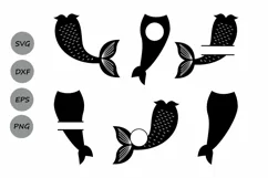 Mermaid Tail SVG, Mermaid Monogram SVG, Mermaid Svg, Mermaid Product Image 2