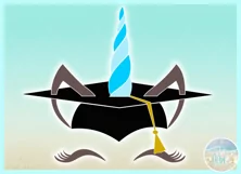 Unicorn Face With Graduation Cap Seniors of 2019 SVG Product Image 3