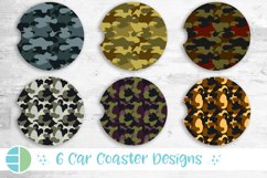 Camo Patterns Car Coaster PNG Sublimation Bundle Product Image 1