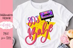 80s babe sublimation graphic