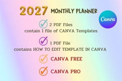 2027 Monthly Planner - Editable Planner Product Image 11