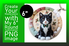 Colorful Round Design Keychain Artwork , Holiday Pets Product Image 1