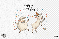 Happy Birhday Farm Animals Clipart Product Image 1