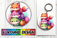 Radiant Circle Car Coasters PNG, Cute Animals Product Image 1