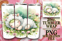 CHEERFUL PRESENT 20oz TUMBLER WRAP, Cute Dino Product Image 1